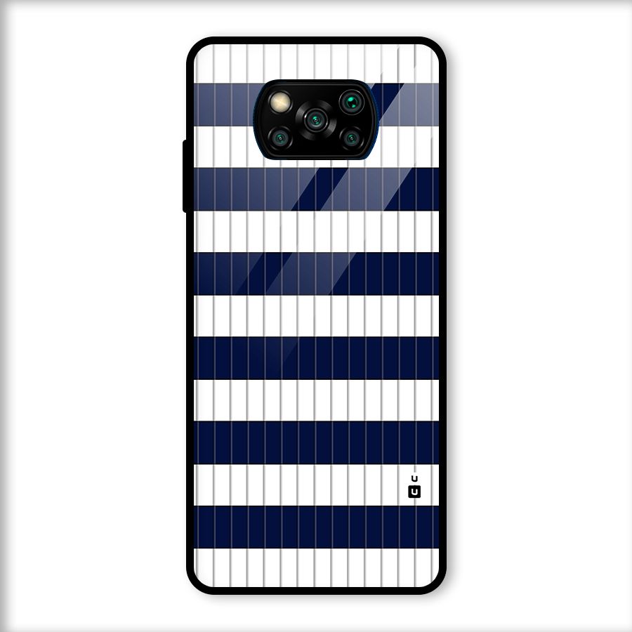 Step Stripes Glass Back Case for Poco X3