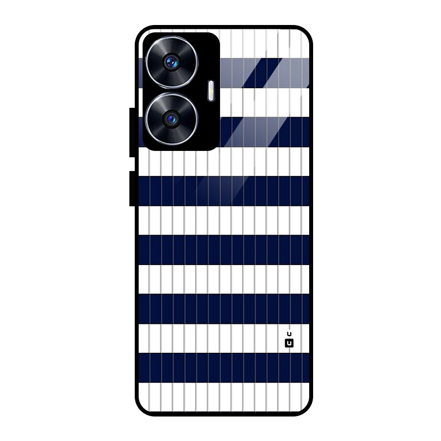 Step Stripes Glass Back Case for Realme Narzo N55