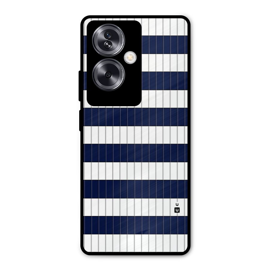 Step Stripes Metal Back Case for Oppo A79 5G