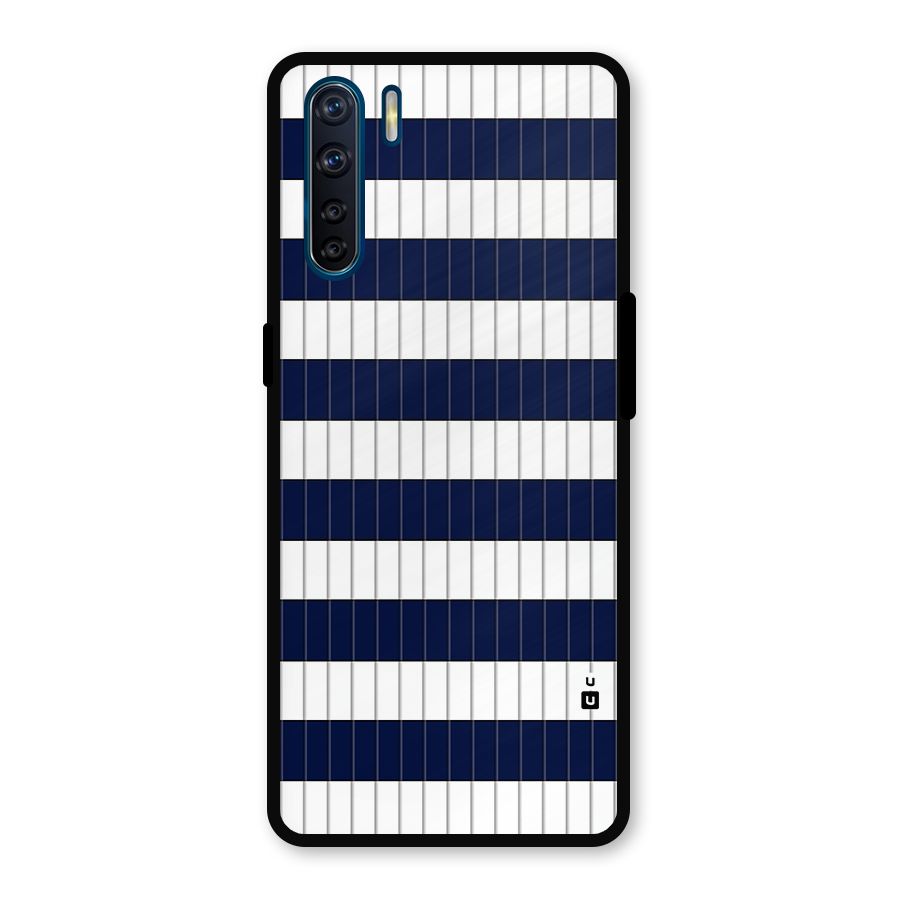 Step Stripes Metal Back Case for Oppo F15