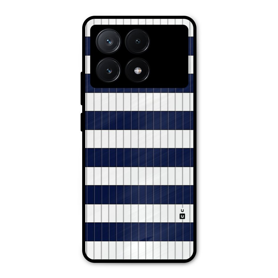 Step Stripes Metal Back Case for Poco X6 Pro