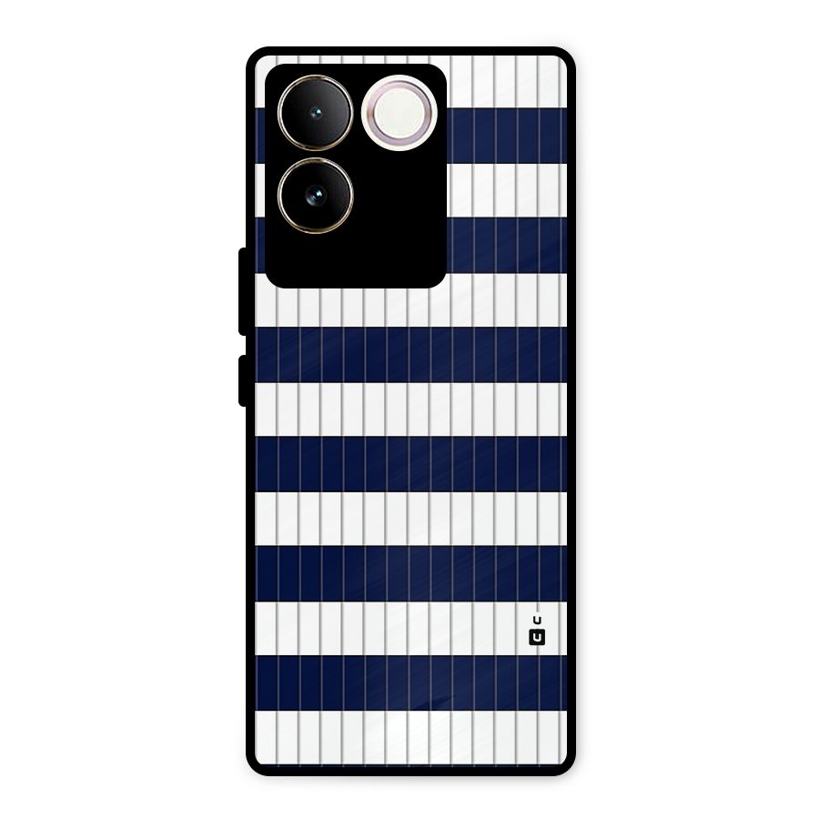Step Stripes Metal Back Case for Vivo T2 Pro