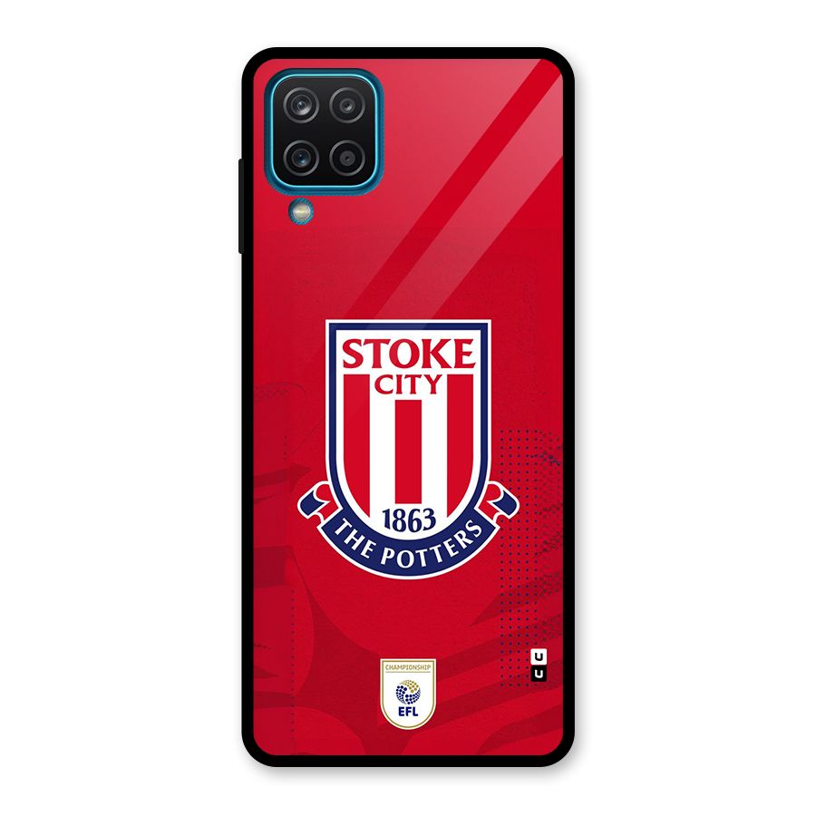 Stoke City Glass Back Case for Galaxy A12