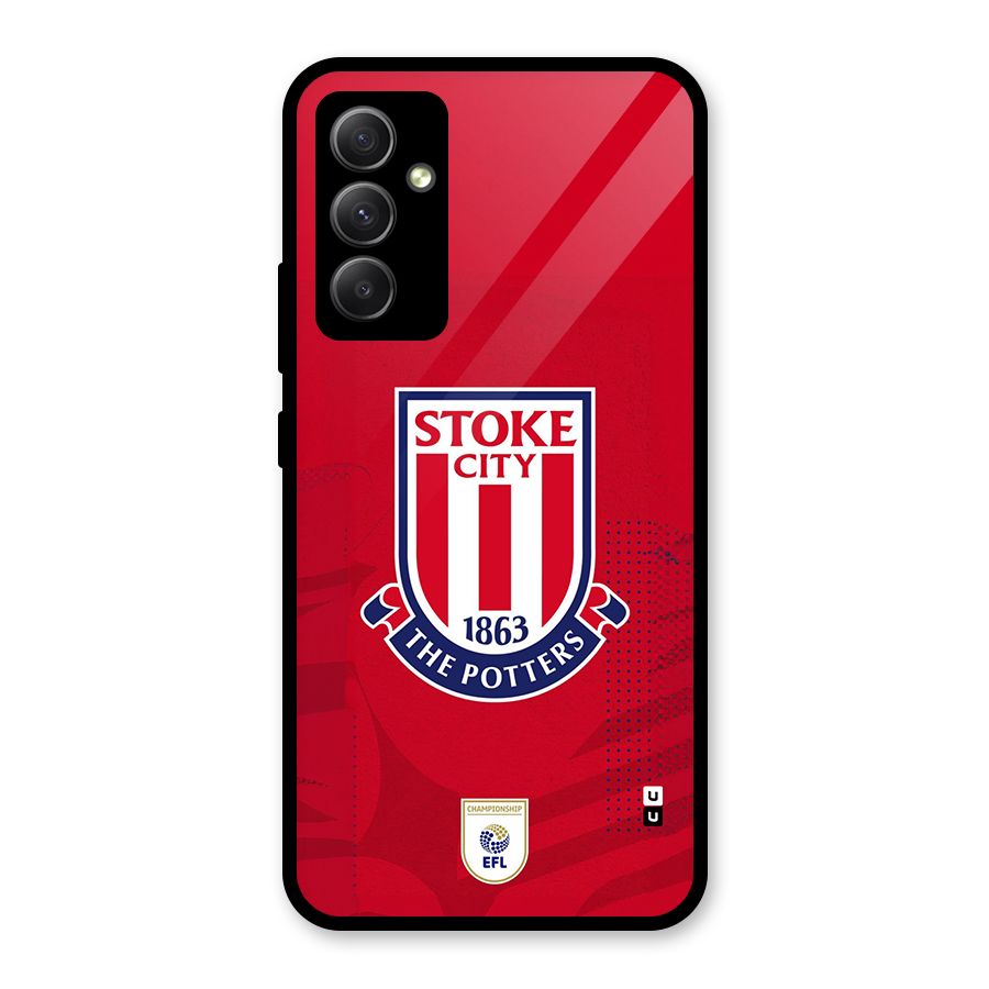 Stoke City Glass Back Case for Galaxy A34