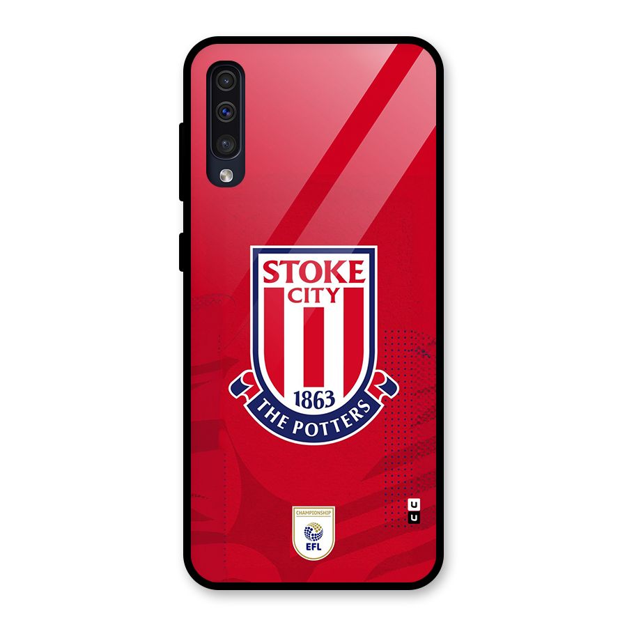 Stoke City Glass Back Case for Galaxy A50