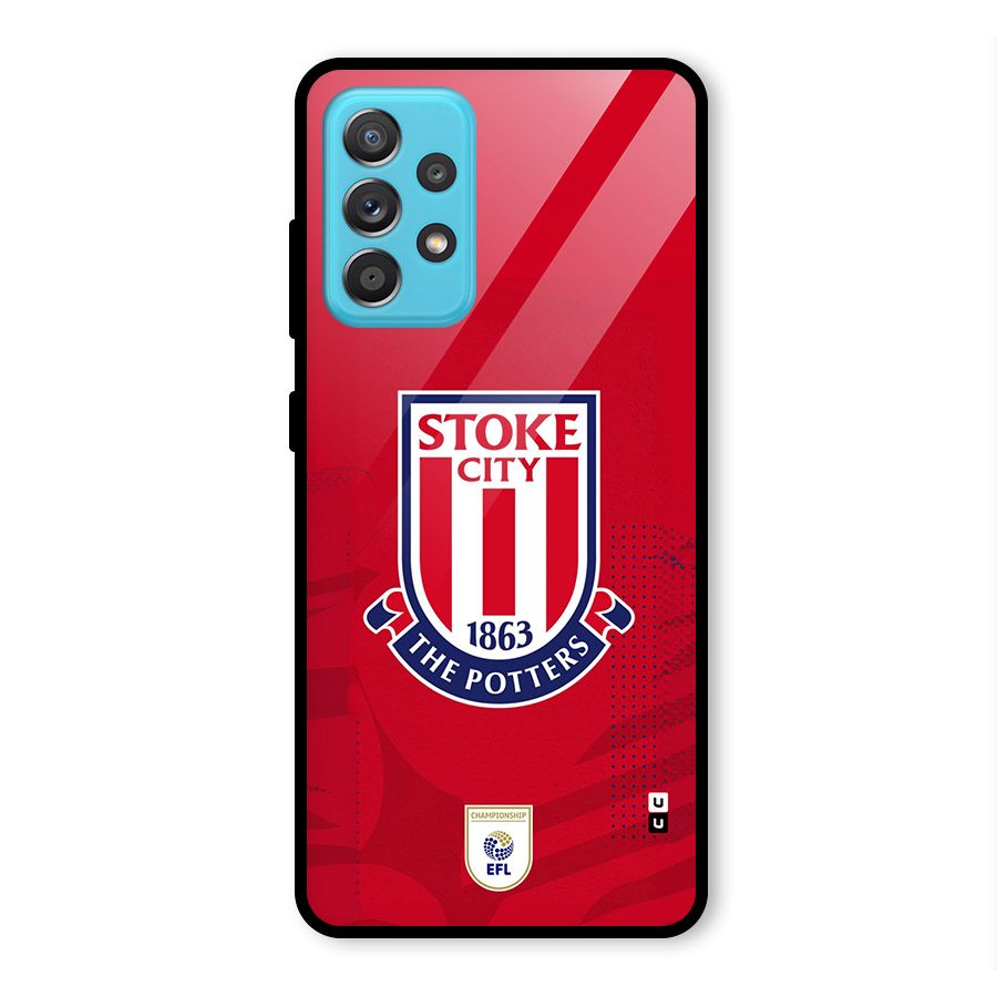 Stoke City Glass Back Case for Galaxy A52