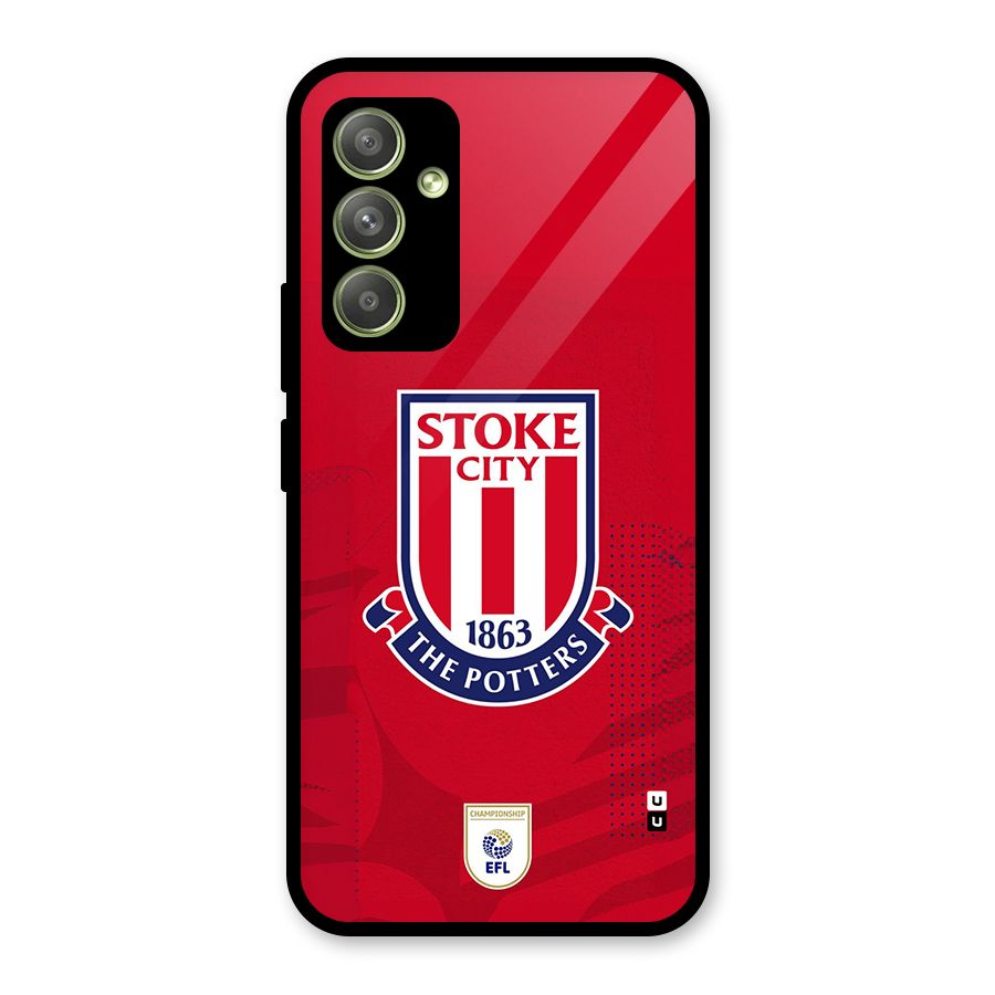 Stoke City Glass Back Case for Galaxy A54
