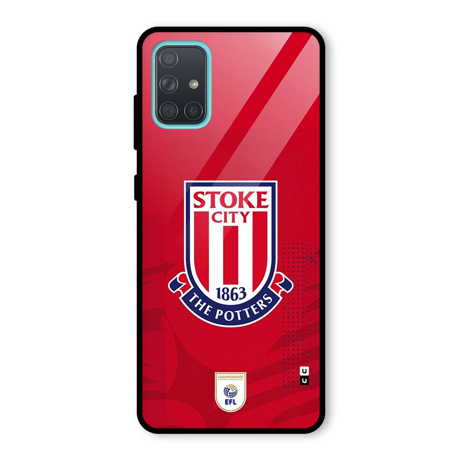 Stoke City Glass Back Case for Galaxy A71