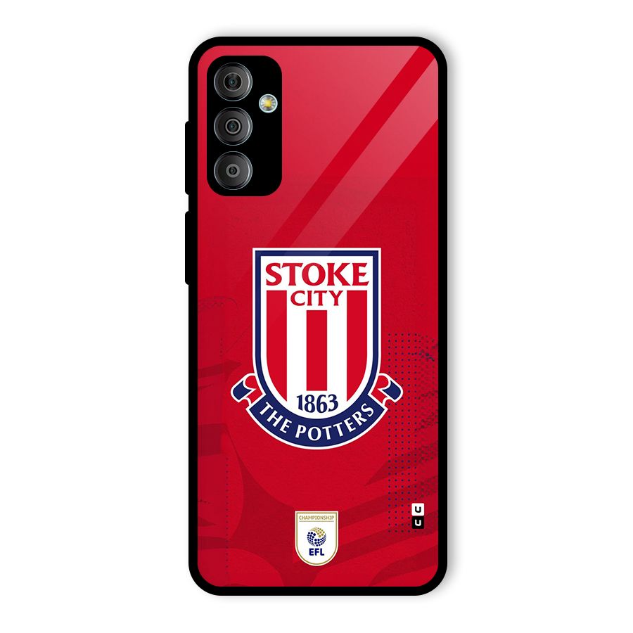 Stoke City Glass Back Case for Galaxy F23