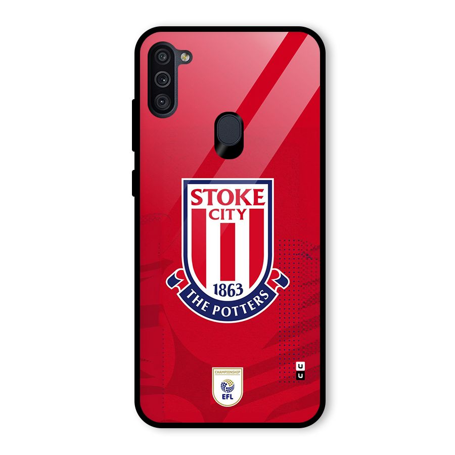 Stoke City Glass Back Case for Galaxy M11