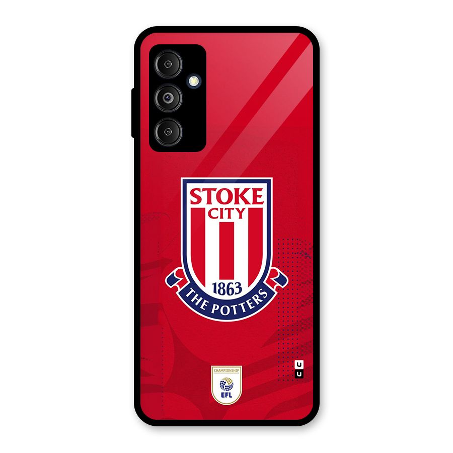 Stoke City Glass Back Case for Galaxy M14 5G