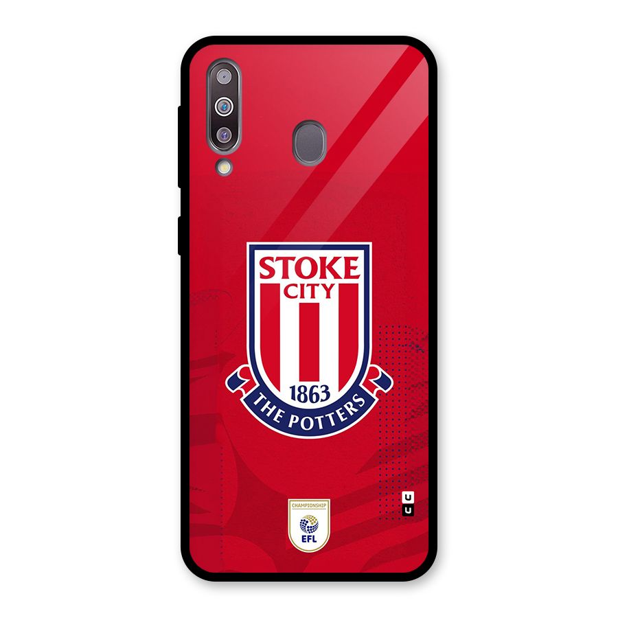Stoke City Glass Back Case for Galaxy M30