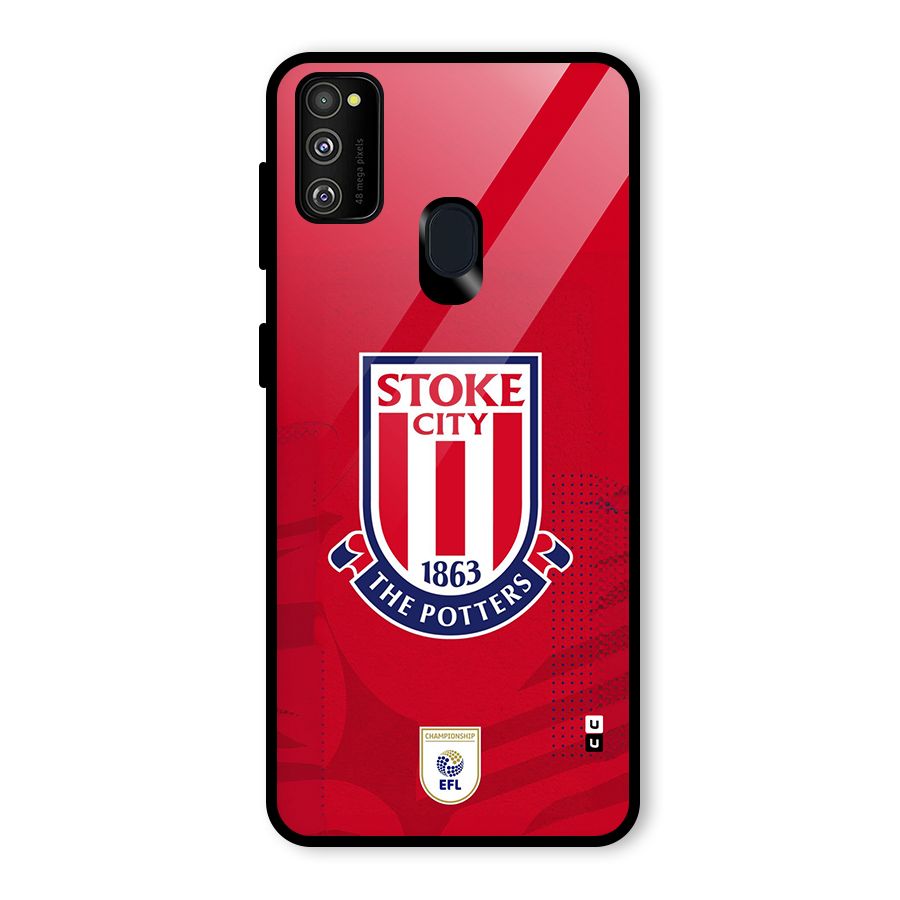 Stoke City Glass Back Case for Galaxy M30s