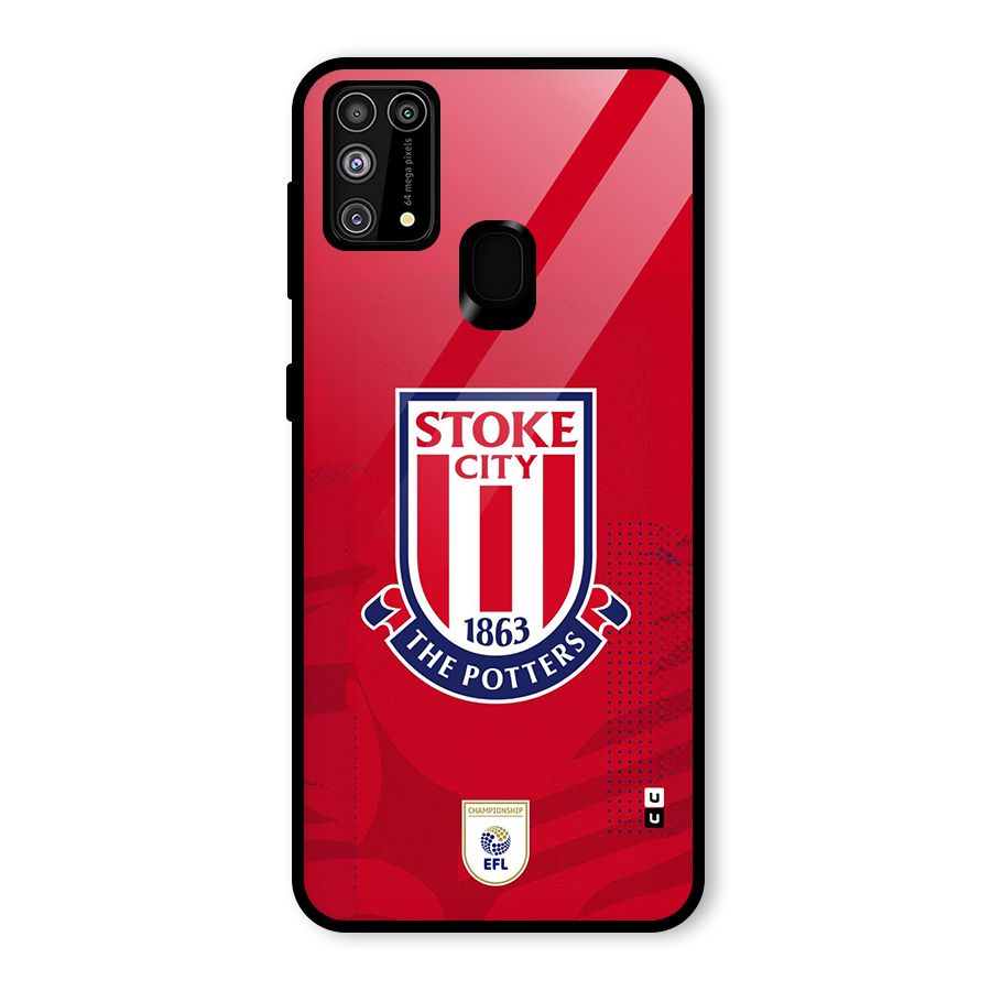Stoke City Glass Back Case for Galaxy M31