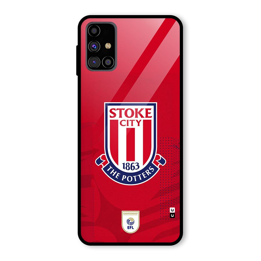 Stoke City Glass Back Case for Galaxy M31s