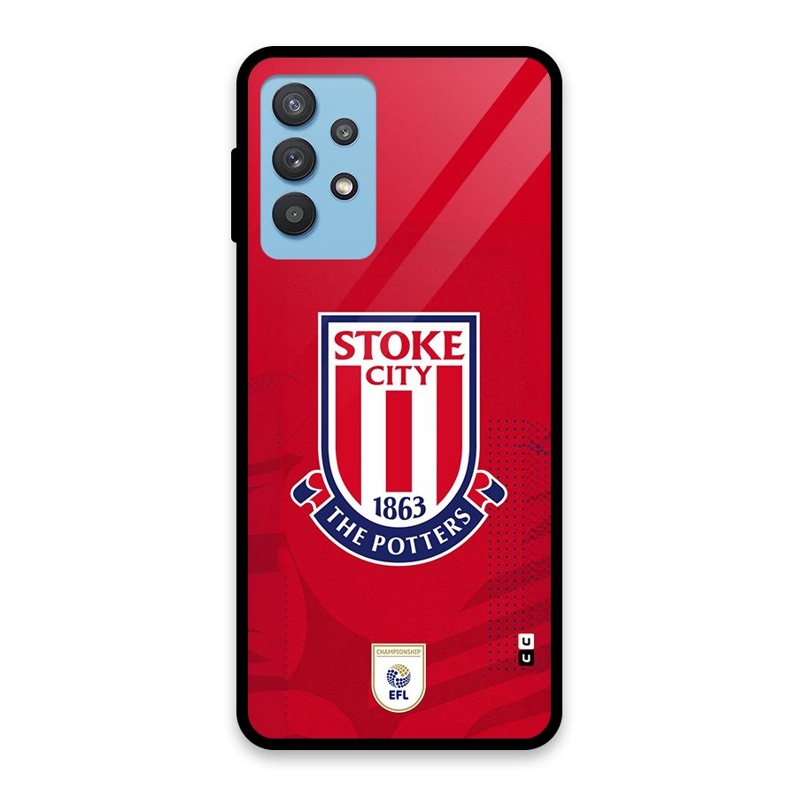 Stoke City Glass Back Case for Galaxy M32 5G