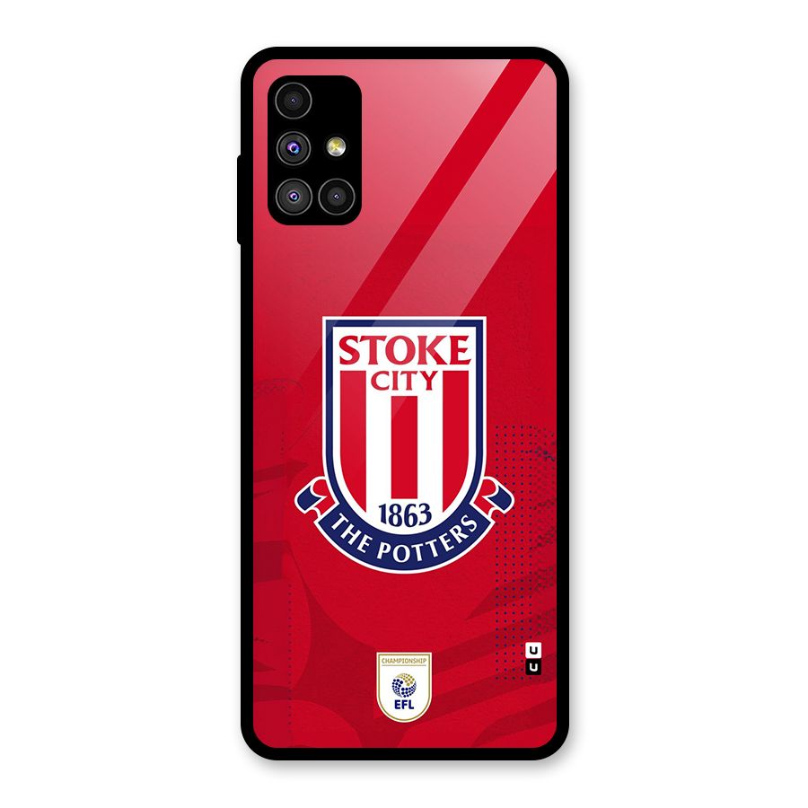 Stoke City Glass Back Case for Galaxy M51
