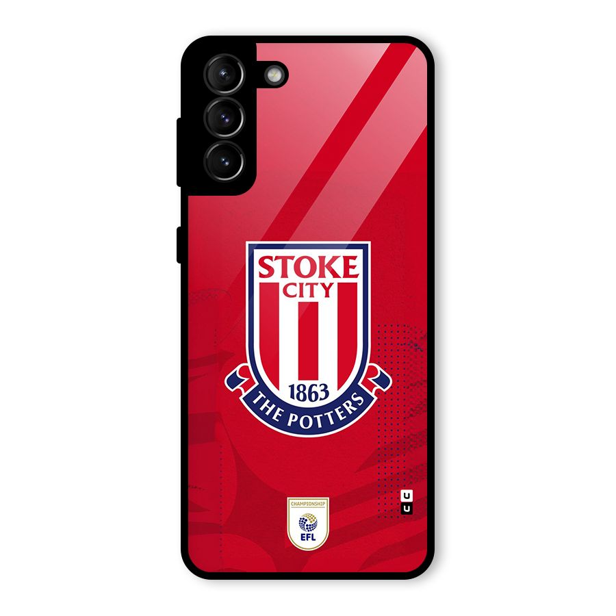 Stoke City Glass Back Case for Galaxy S21 Plus