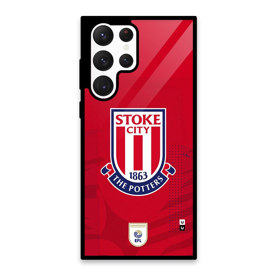 Stoke City Glass Back Case for Galaxy S22 Ultra 5G