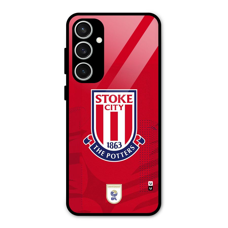 Stoke City Glass Back Case for Galaxy S23 FE