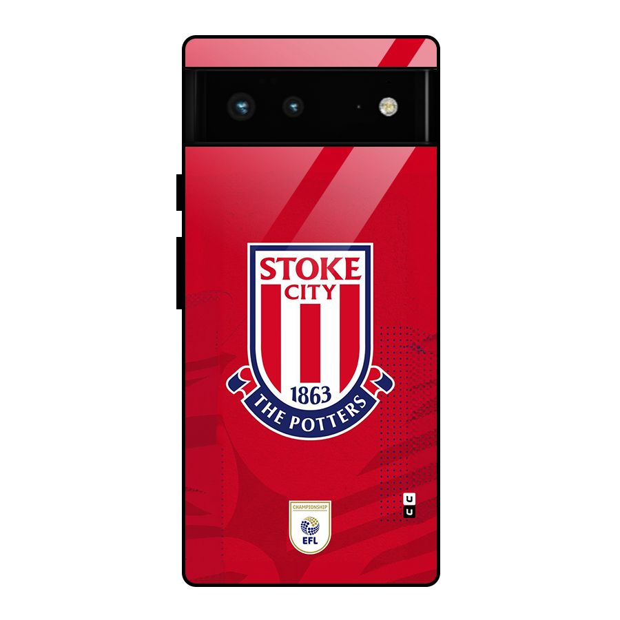 Stoke City Glass Back Case for Google Pixel 6