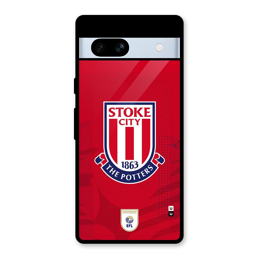 Stoke City Glass Back Case for Google Pixel 7a
