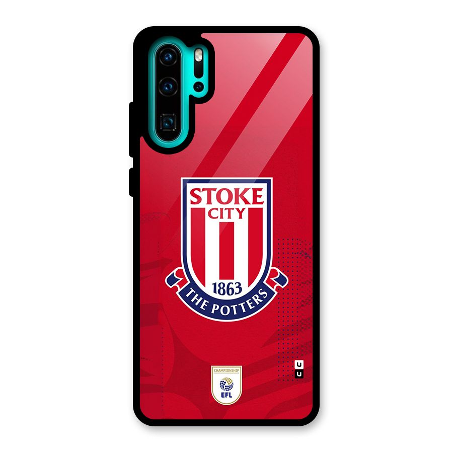 Stoke City Glass Back Case for Huawei P30 Pro