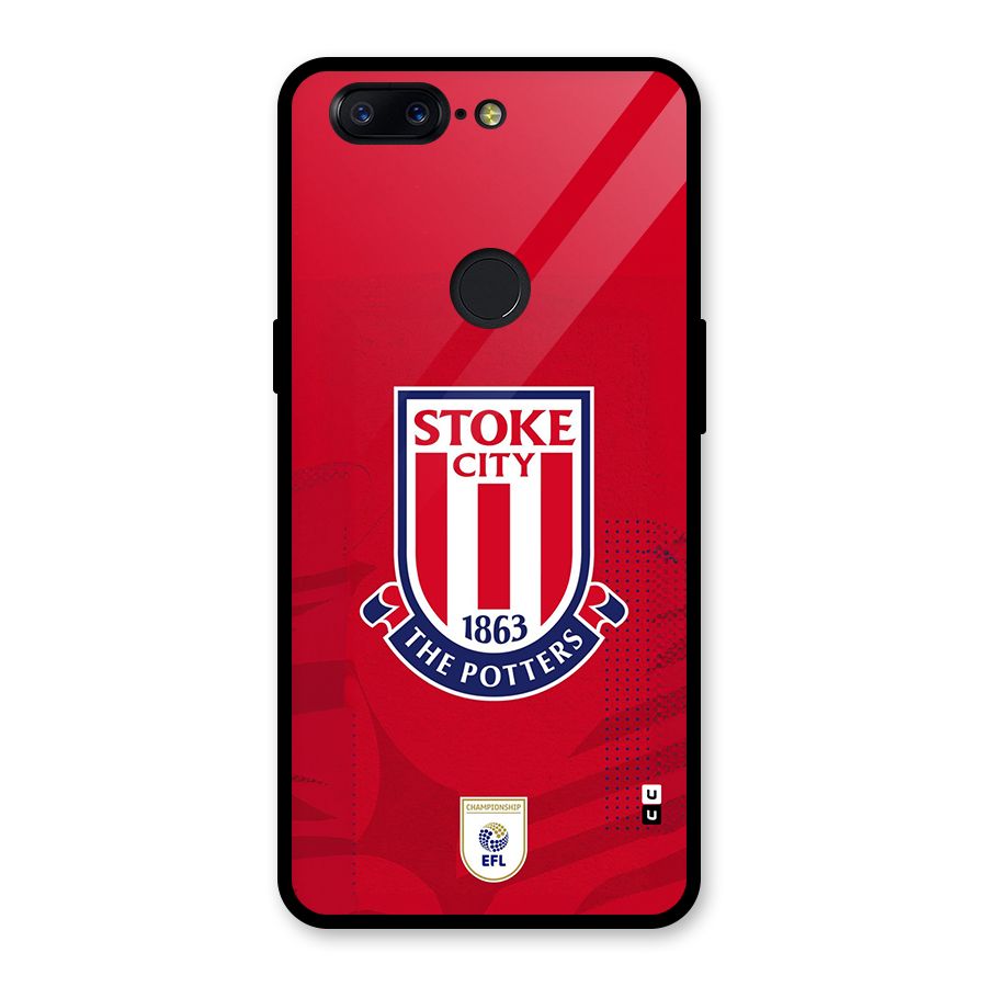 Stoke City Glass Back Case for OnePlus 5T