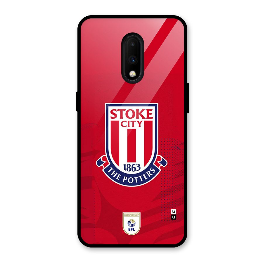 Stoke City Glass Back Case for OnePlus 7