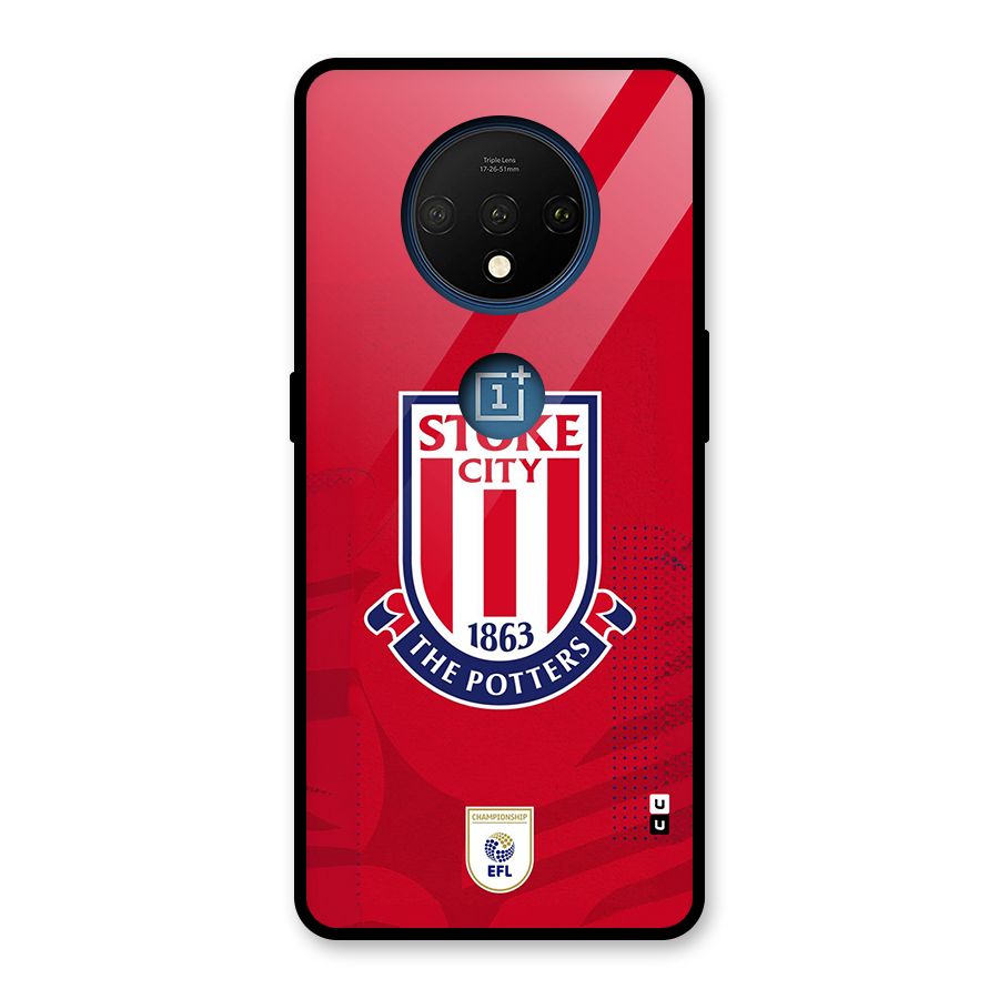 Stoke City Glass Back Case for OnePlus 7T