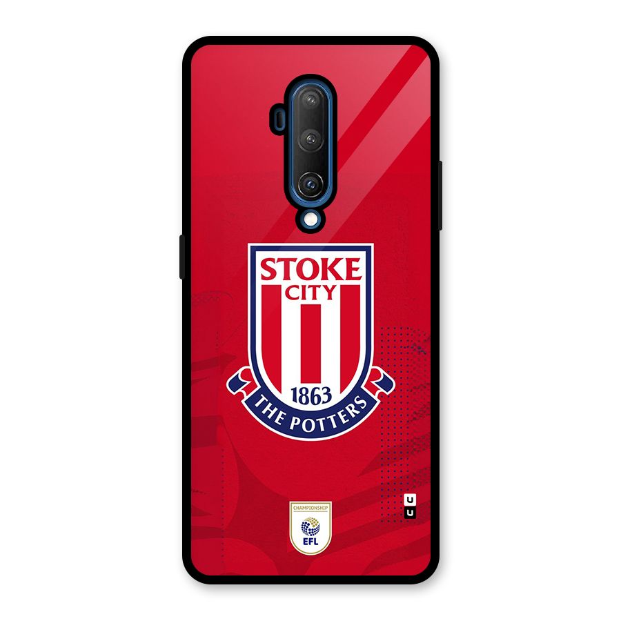 Stoke City Glass Back Case for OnePlus 7T Pro