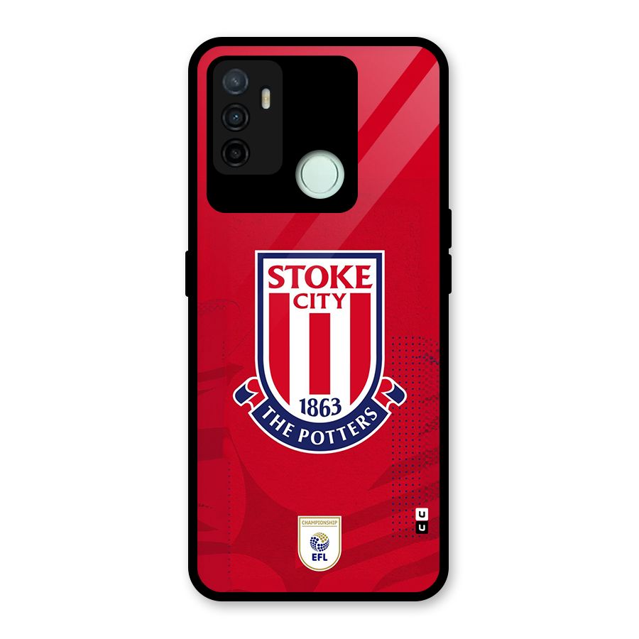 Stoke City Glass Back Case for Oppo A53