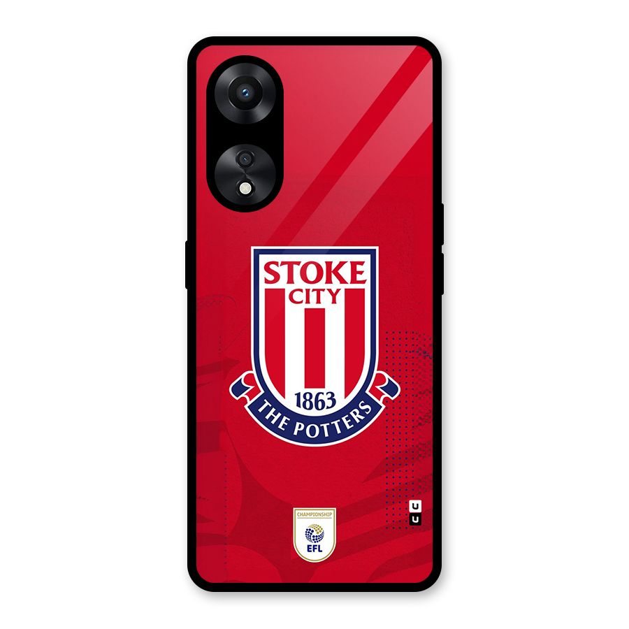Stoke City Glass Back Case for Oppo A78
