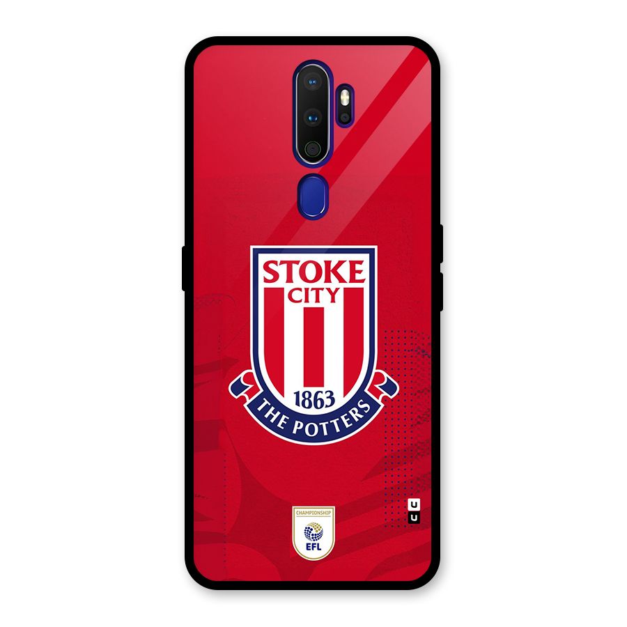 Stoke City Glass Back Case for Oppo A9 (2020)