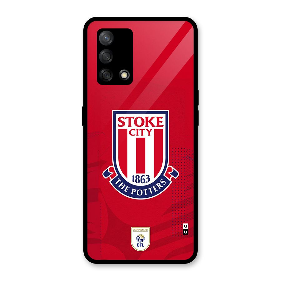 Stoke City Glass Back Case for Oppo F19