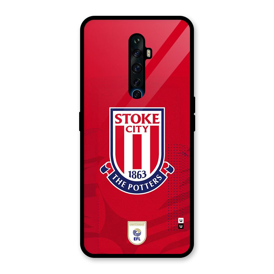 Stoke City Glass Back Case for Oppo Reno2 F
