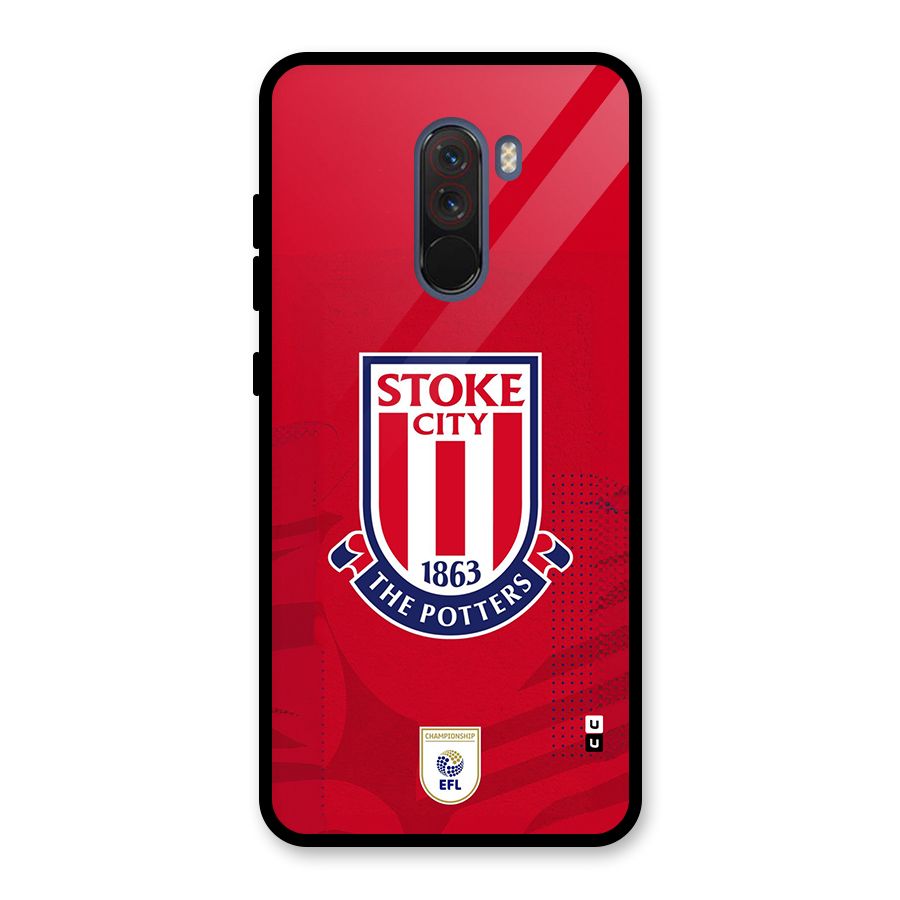 Stoke City Glass Back Case for Poco F1