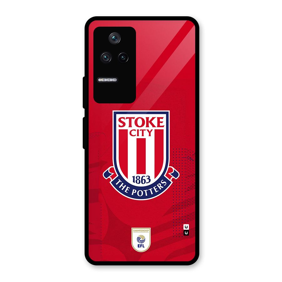Stoke City Glass Back Case for Poco F4 5G