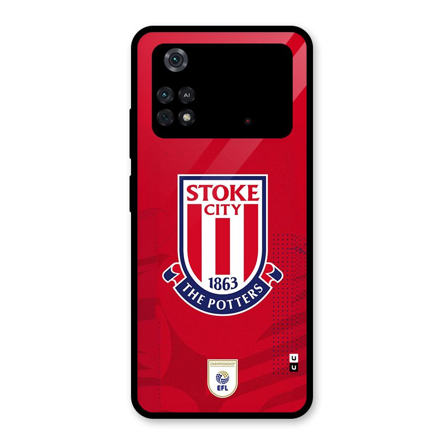 Stoke City Glass Back Case for Poco M4 Pro 4G