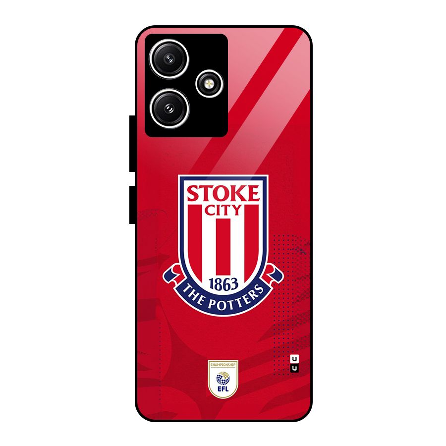 Stoke City Glass Back Case for Poco M6 Pro