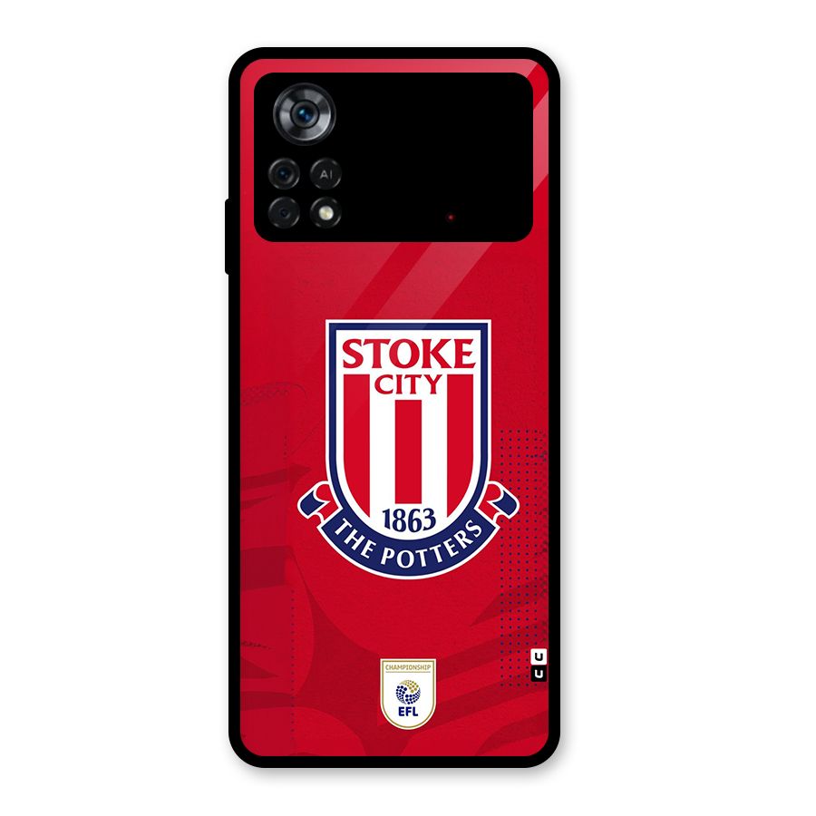 Stoke City Glass Back Case for Poco X4 Pro 5G