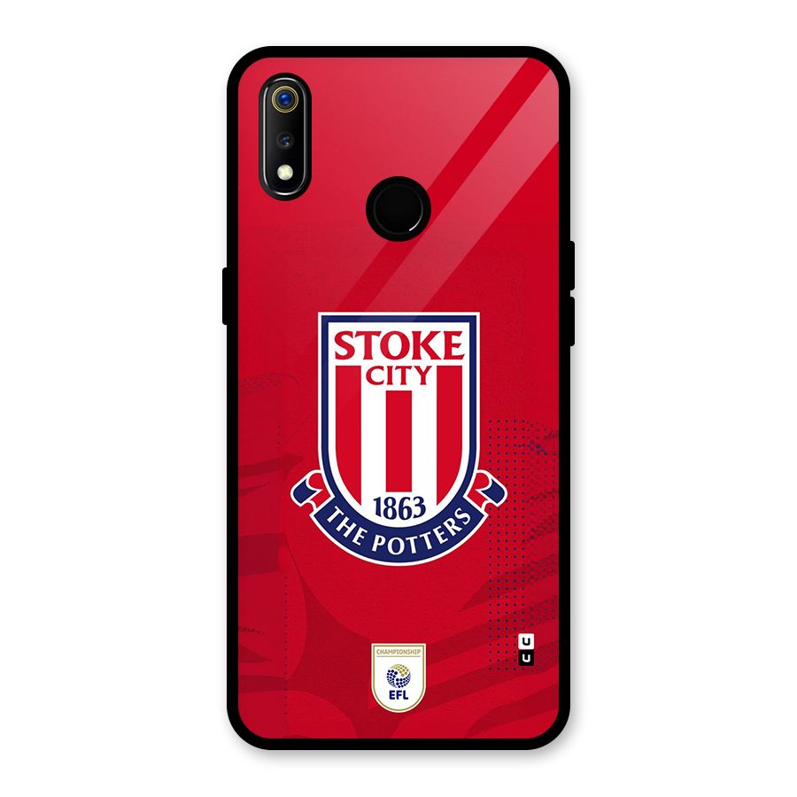 Stoke City Glass Back Case for Realme 3i