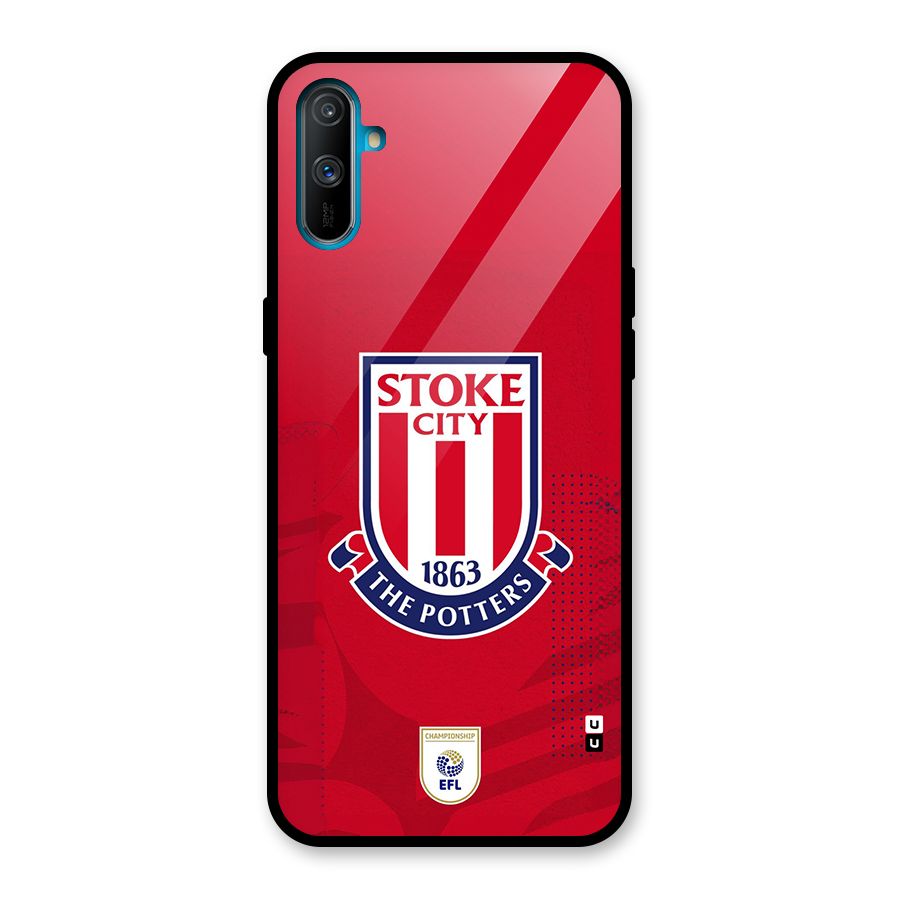 Stoke City Glass Back Case for Realme C3