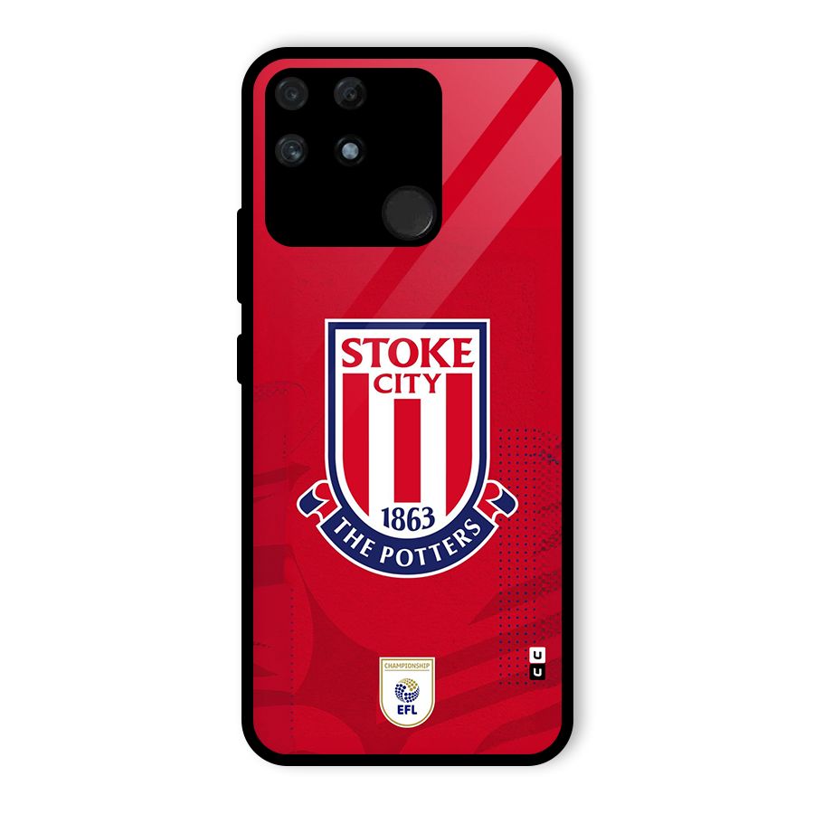 Stoke City Glass Back Case for Realme Narzo 50A