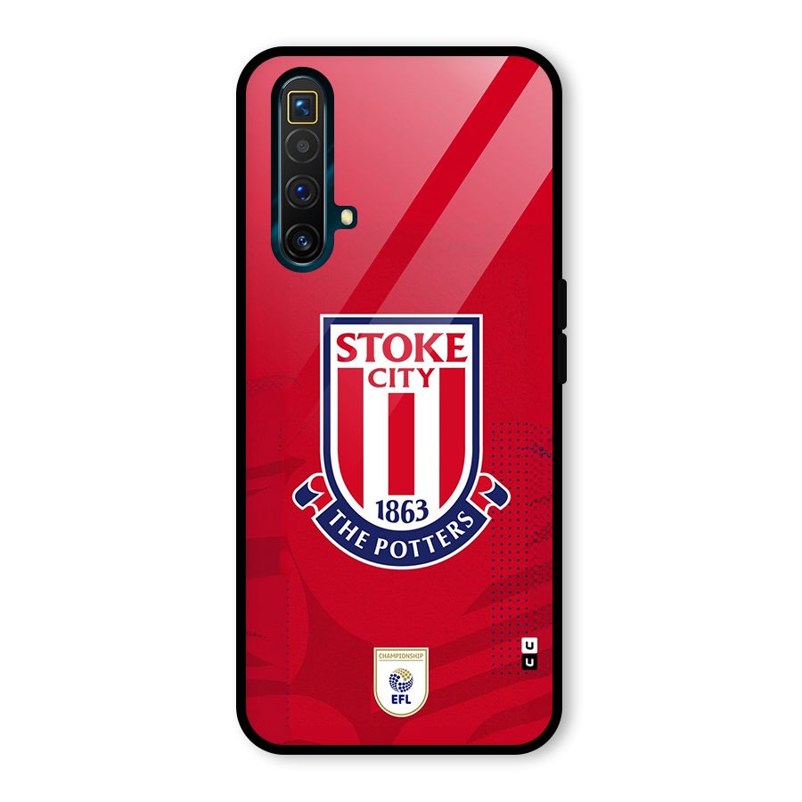 Stoke City Glass Back Case for Realme X3 SuperZoom