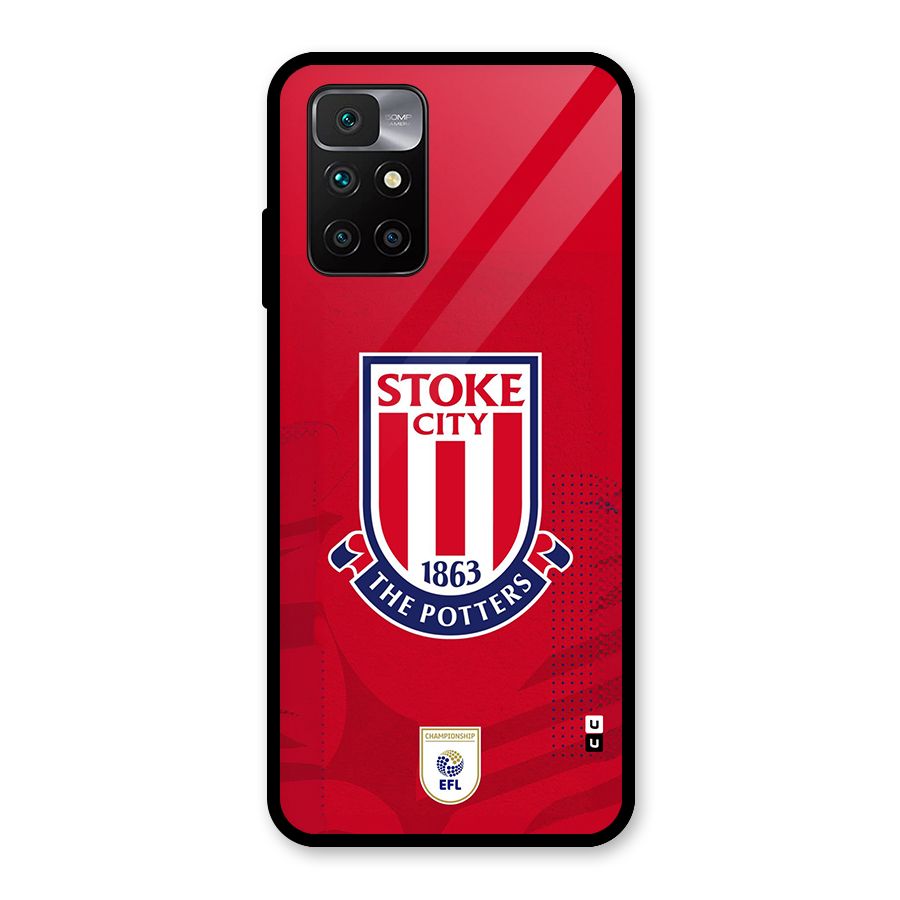 Stoke City Glass Back Case for Redmi 10 Prime