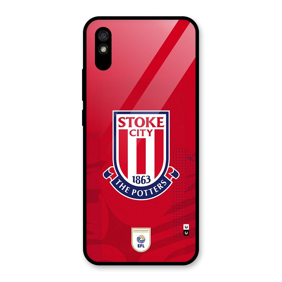 Stoke City Glass Back Case for Redmi 9A