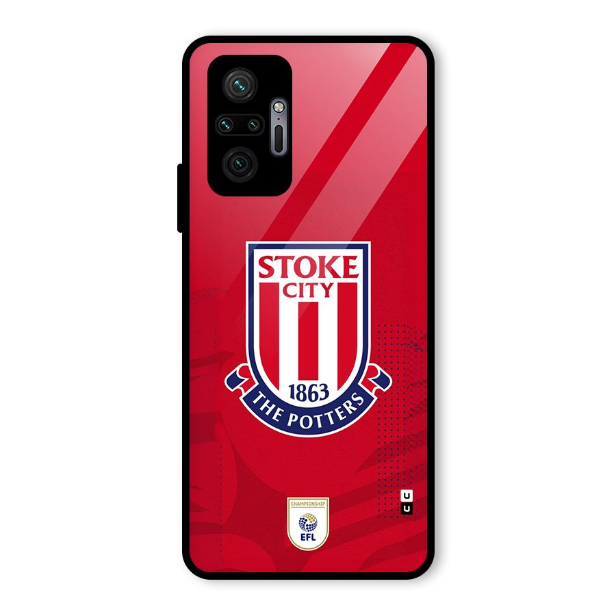 Stoke City Glass Back Case for Redmi Note 10 Pro Max