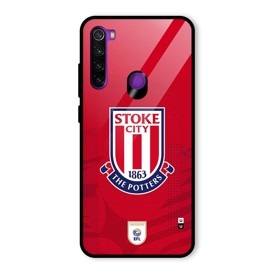 Stoke City Glass Back Case for Redmi Note 8