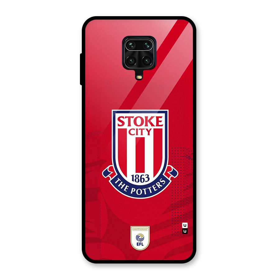 Stoke City Glass Back Case for Redmi Note 9 Pro